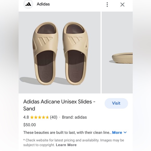 NIB ADIDAS UNI-SEX SLIDES/SANDALS/FLIP-FLOPS - Picture 13 of 13